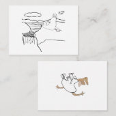 The Pelican And The Owl 🦉  ノートカード (正面/裏面)