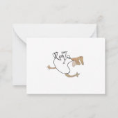 The Pelican And The Owl 🦉  ノートカード (裏面)