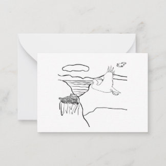 The Pelican And The Owl 🦉  ノートカード