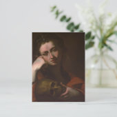 The Penitent Magdalen (Vanitas)by Juepe Ribera ポストカード (スタンド正面)