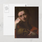 The Penitent Magdalen (Vanitas)by Juepe Ribera ポストカード (正面/裏面)