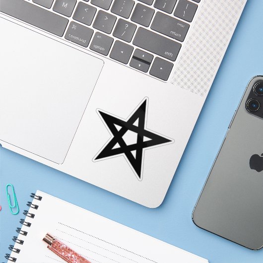 The Pentagram (black) シール (ノートパソコンとiPhone)