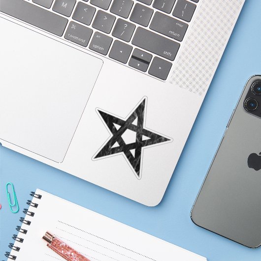 The Pentagram (black vintage) シール (ノートパソコンとiPhone)