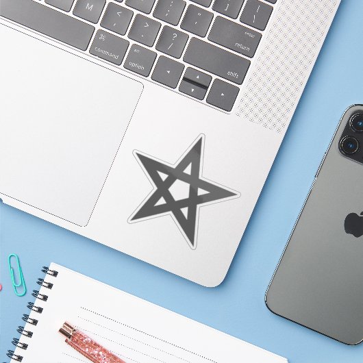 The Pentagram (grey) シール (ノートパソコンとiPhone)