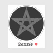 The Pentagram (grey vintage on black) シール (シート)