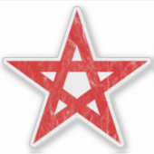 The Pentagram (red vintage) シール (正面)