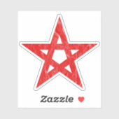 The Pentagram (red vintage) シール (シート)