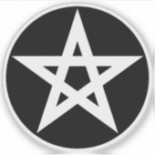 The Pentagram (white on black) シール (正面)