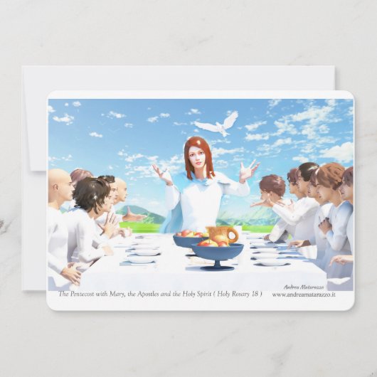 The Pentecost - Mary, Apostles and the Holy Spirit 招待状 (正面)