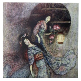 “The Peony Lantern” by Warwick Goble タイル