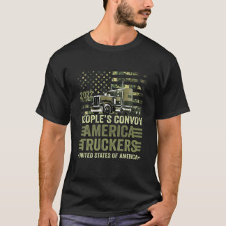 The People's Convoy 2022 America Truckers Freedom Tシャツ