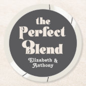 The Perfect モダン Blend Boho結婚's ラウンドペーパーコースター (正面)