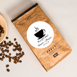 The Perfect Blend Coffee結婚's Thank You ラウンドシール