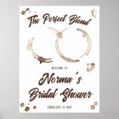 The Perfect Blend! Coffee Bridal Shower Welcome ポスター (正面)