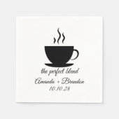 The Perfect Blend Coffee lovers 結婚's スタンダードカクテルナプキン (正面)