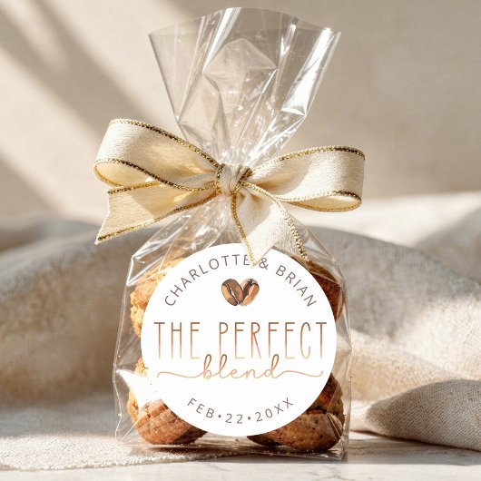 The Perfect Blend Coffee Wedding Shower ラウンドシール