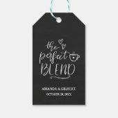 The Perfect Blend Cute Script Chalkboard Wedding ギフトタグ (裏面)