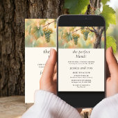 The Perfect Blend Vineyard Grapes Couples Shower 招待状