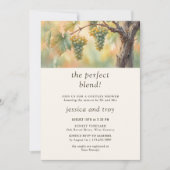 The Perfect Blend Vineyard Grapes Couples Shower 招待状 (正面)