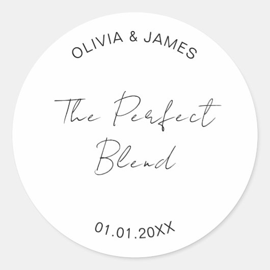 The Perfect Blend Wedding Party宝くじのお願い ラウンドシール (正面)