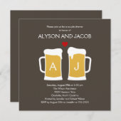The Perfect Brew婚約またはウェディングシャワー 招待状 (正面/裏面)
