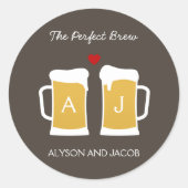 The Perfect Brew結婚式の引き出物シール/封筒 ラウンドシール (正面)
