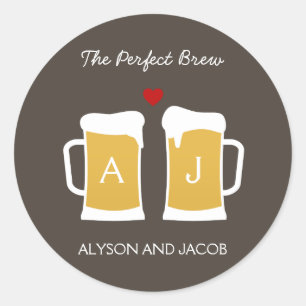 The Perfect Brew結婚式の引き出物シール/封筒 ラウンドシール