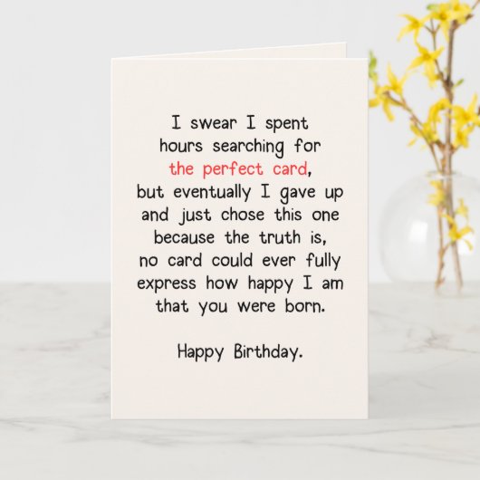 The Perfect Card (誕生日) #1 カード (黄色い花)