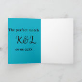 The perfect match couple name letter date blue sim カード (内部)