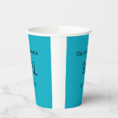 The perfect match couple name letter date blue sim 紙コップ (左)