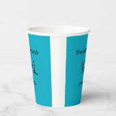 The perfect match couple name letter date blue sim 紙コップ (右)