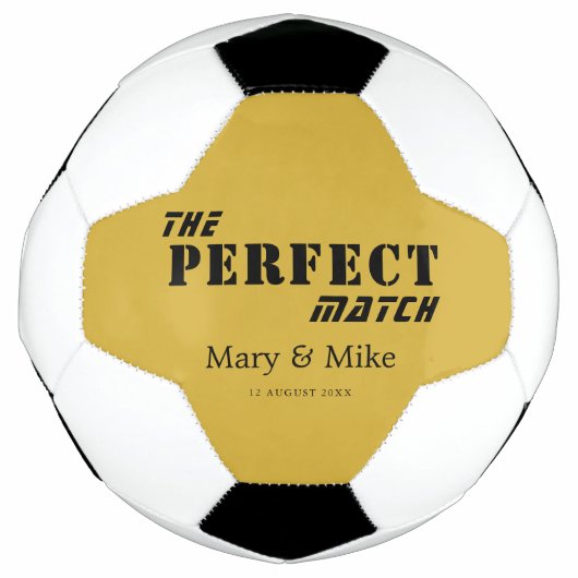The PERFECT Match M Gold Style Couple サッカーボール (正面)