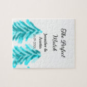 The perfect match winter blue pine tree wedding na ジグソーパズル (横)