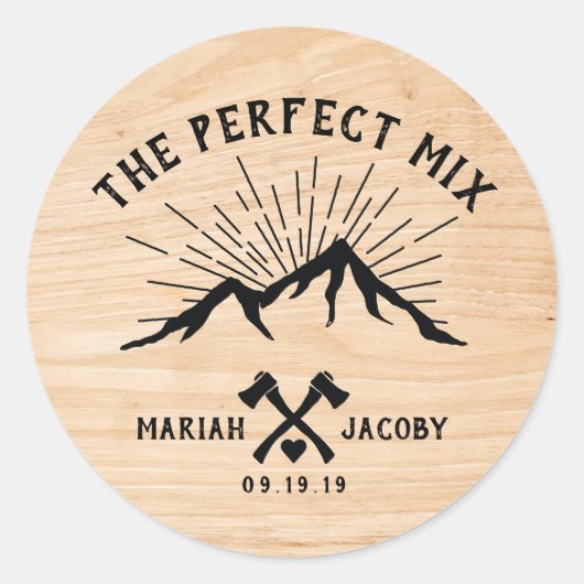 The Perfect Mix結婚式の引き出物DIYトレイルミックス ラウンドシール (正面)