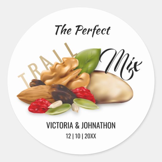 The Perfect Mix Fruit Nut Thanks You'結婚's Trail ラウンドシール (正面)