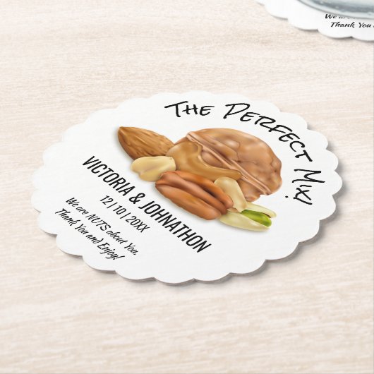 The Perfect Mix Nutsありがとう |の結婚処理 ペーパーコースター (アングル)
