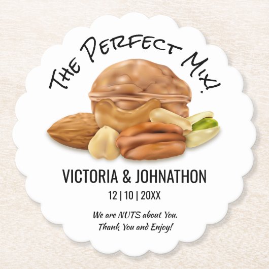 The Perfect Mix Nutsありがとう |の結婚処理 ペーパーコースター (正面)