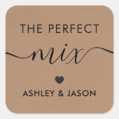 The Perfect Mix Spice or Trail Mix Sticker, Kraft スクエアシール (正面)