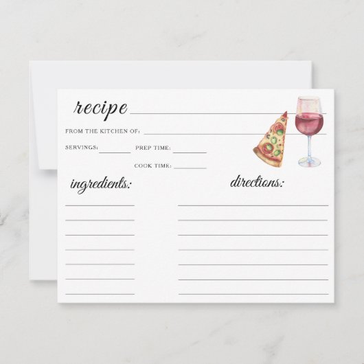 the perfect pair bridal shower - recipe (正面)