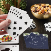 The Perfect Pair Greenery Navy Blue Wedding Favor トランプ (インサイチュ)