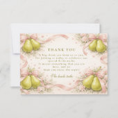 The Perfect Pair Pear Bridal Shower サンキューカード (正面)