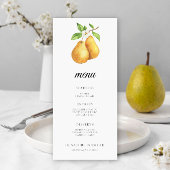 The perfect pear Bridal shower menu メニュー