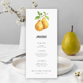 The perfect pear Bridal shower menu メニュー