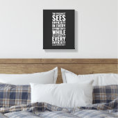 The pessimist sees difficulty | Inspirational キャンバスプリント (インサイチュ (寝室))