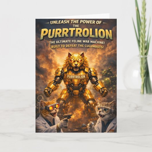 The petroleum ultimate feline war machine greeting カード (正面)