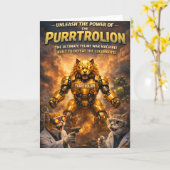 The petroleum ultimate feline war machine greeting カード (黄色い花)