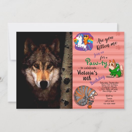 The Phantom Wolf 招待状 (正面)