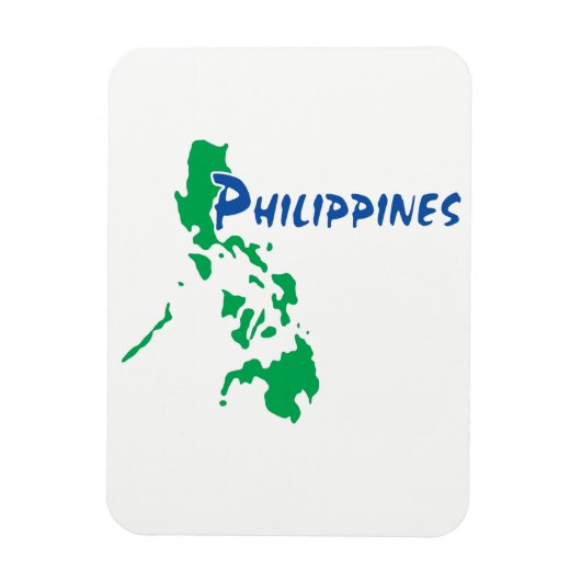The Philippines - a Stylised map マグネット (縦)