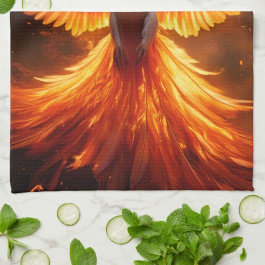 The Phoenix Reborn キッチンタオル (折り畳み)