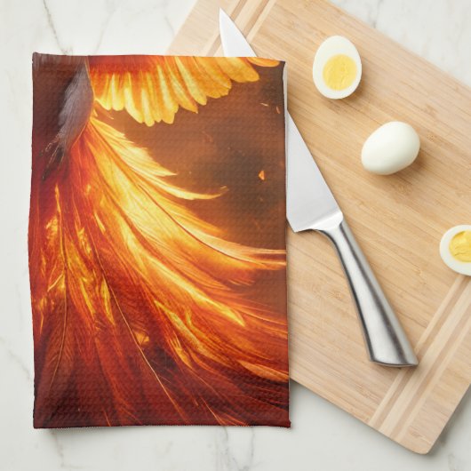 The Phoenix Reborn キッチンタオル (四つ折り)